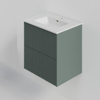 Тумба под раковину La Fenice Terra FNC-01-TER-G-60-2 Серо-зеленая 60 см